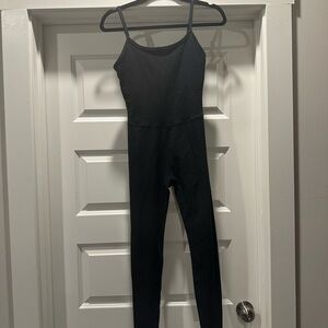 Beyond Yoga Black Spacedye Uplevel Midi Jumpsuit - size small